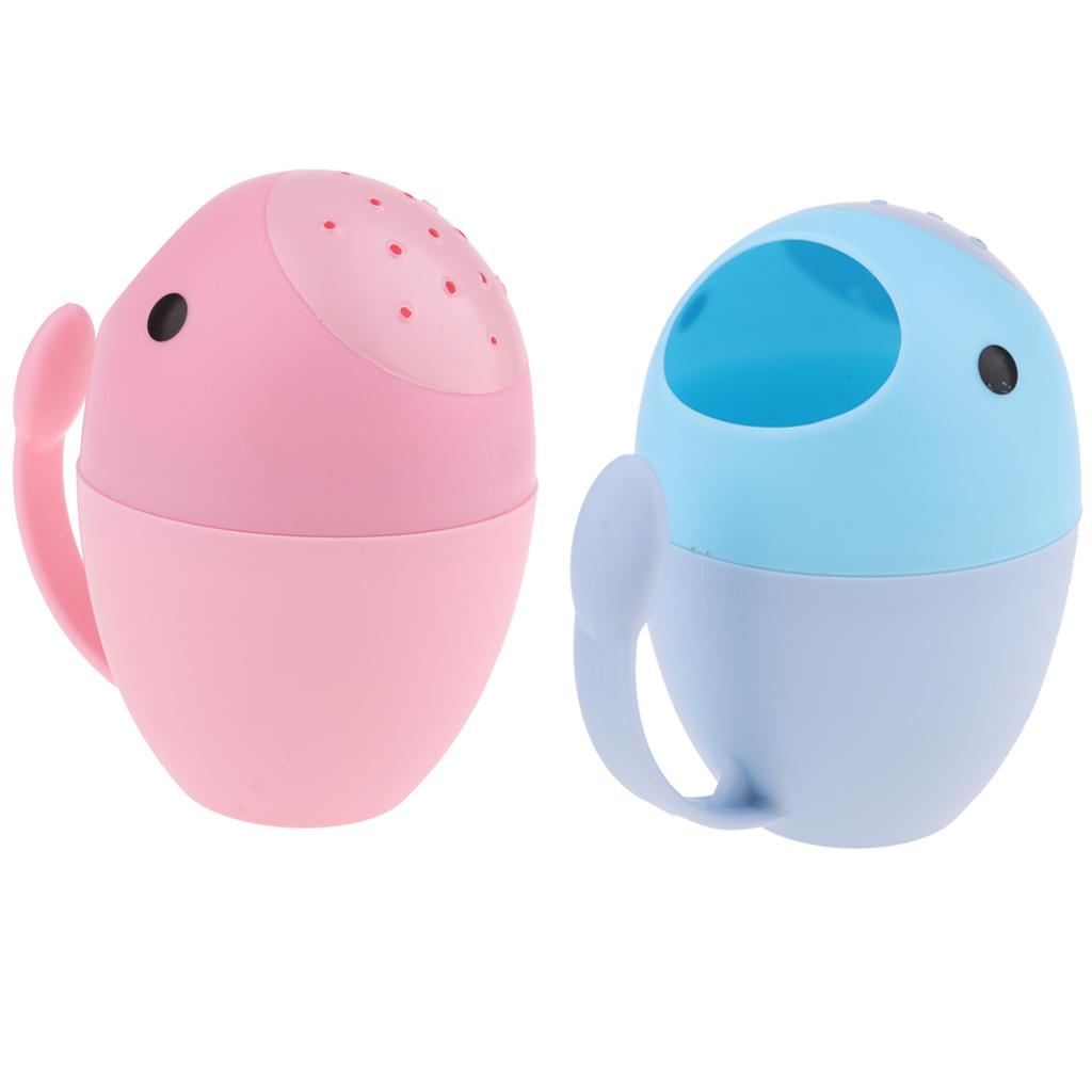 2pcs Baby Kids Bath Tool Plastic Waterfall Bath Rinser Cup