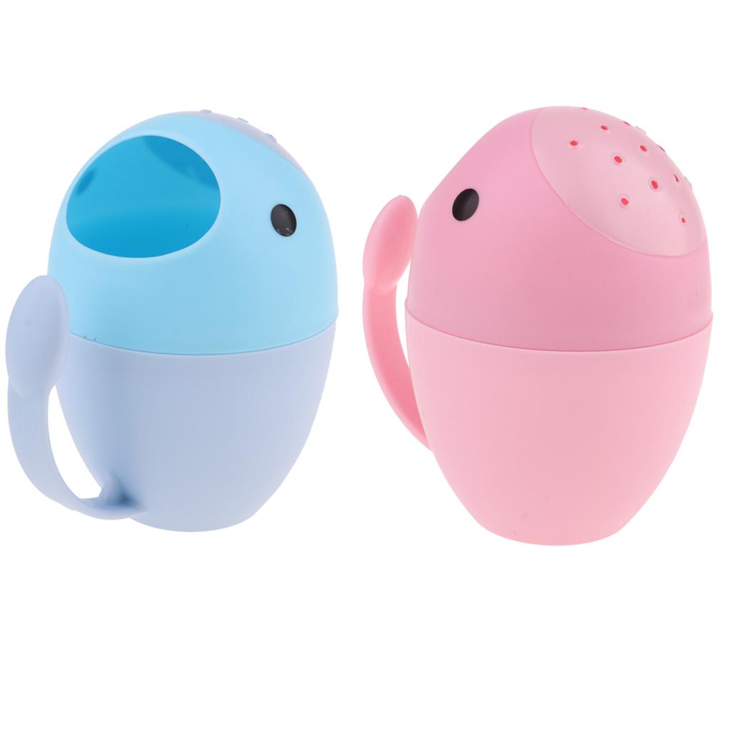 2pcs Baby Kids Bath Tool Plastic Waterfall Bath Rinser Cup