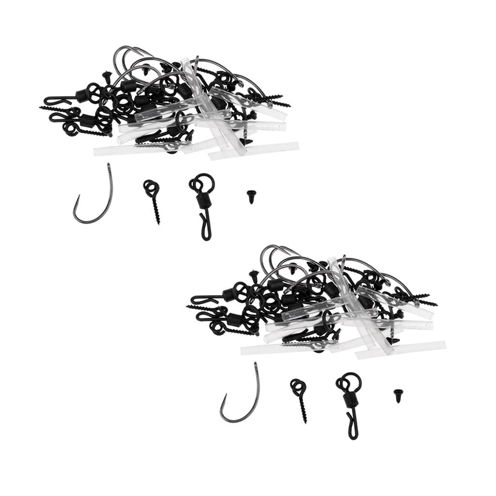 20 Set Ready Tied Ronnie Rigs Carp Fishing Pop-up Rigs Tackle Spinner Rigs