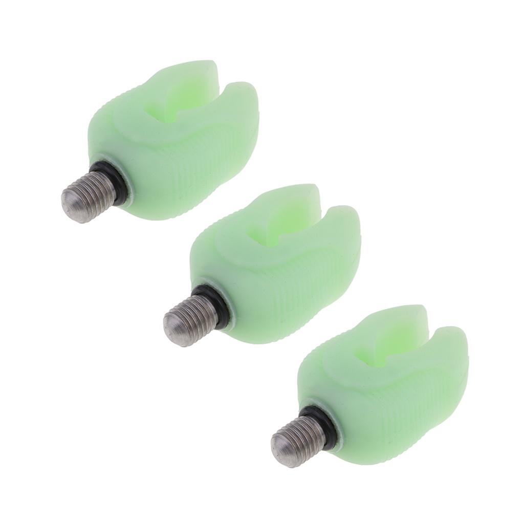 3pcs Silicone Butt Grips Rod Rest Luminous Glow in Dark Carp Night Fishing