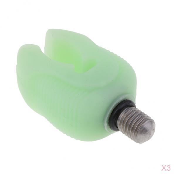 3pcs Silicone Butt Grips Rod Rest Luminous Glow in Dark Carp Night Fishing