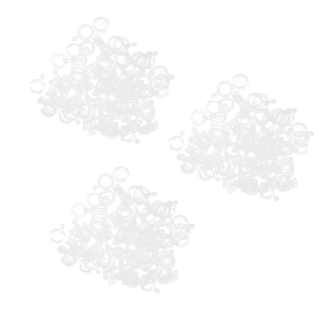 300pcs Elastic Rubber Pellet Bait Bands for Carp Coarse Fishing Tackle Clear