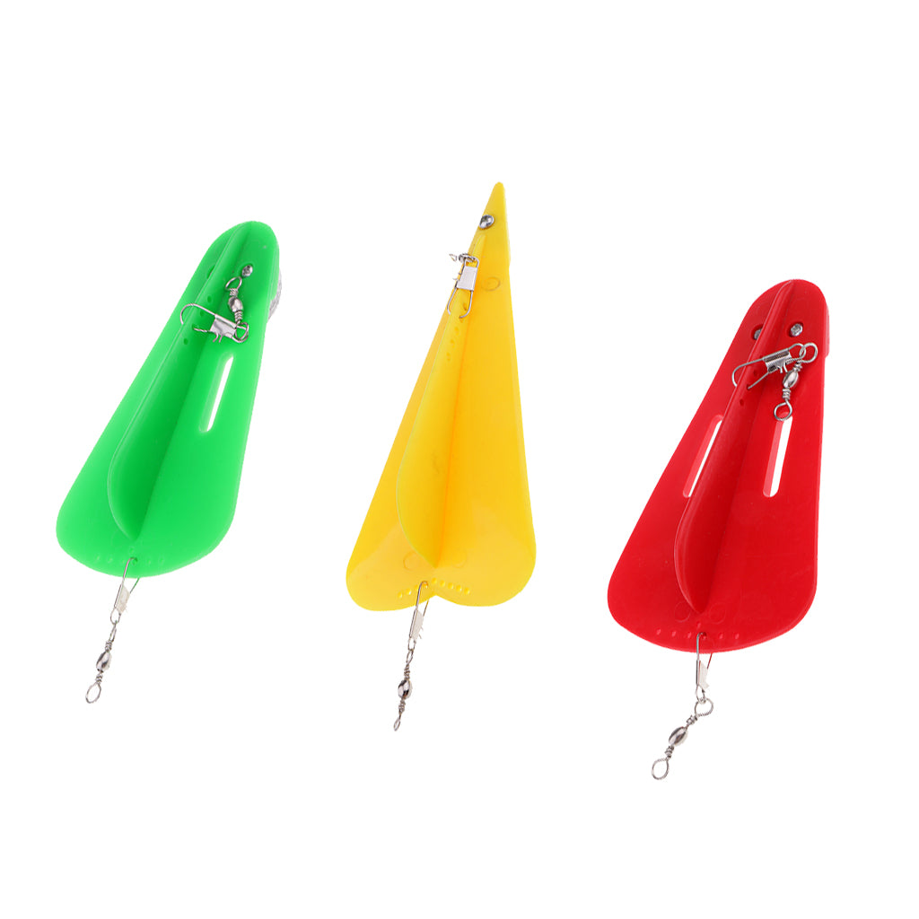 4pcs Trolling Diving Board with Lead Sinker Boat Fishing Diver Board 4 Color