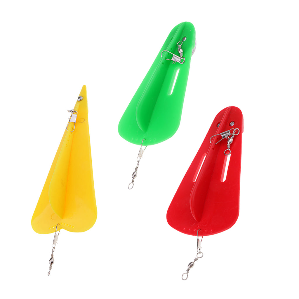 4pcs Trolling Diving Board with Lead Sinker Boat Fishing Diver Board 4 Color