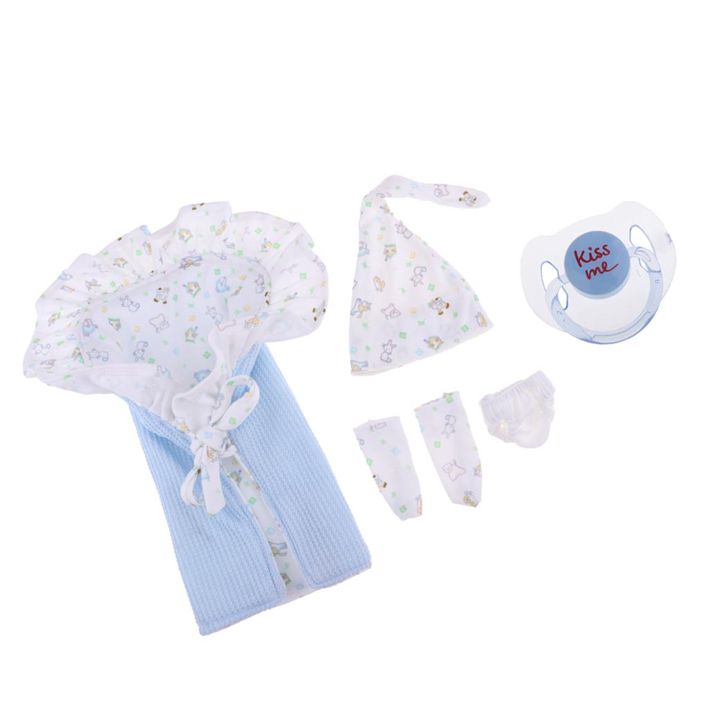 Cotton Hat Blanket Underpants Socks Magnetic Pacifier for Newborn Baby Doll