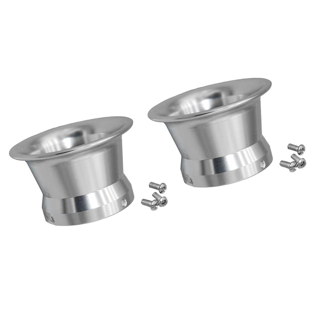 2pcs 50mm Air Filter Interface Cup for 24/26/28/30mm Motorcycle Carb Silver