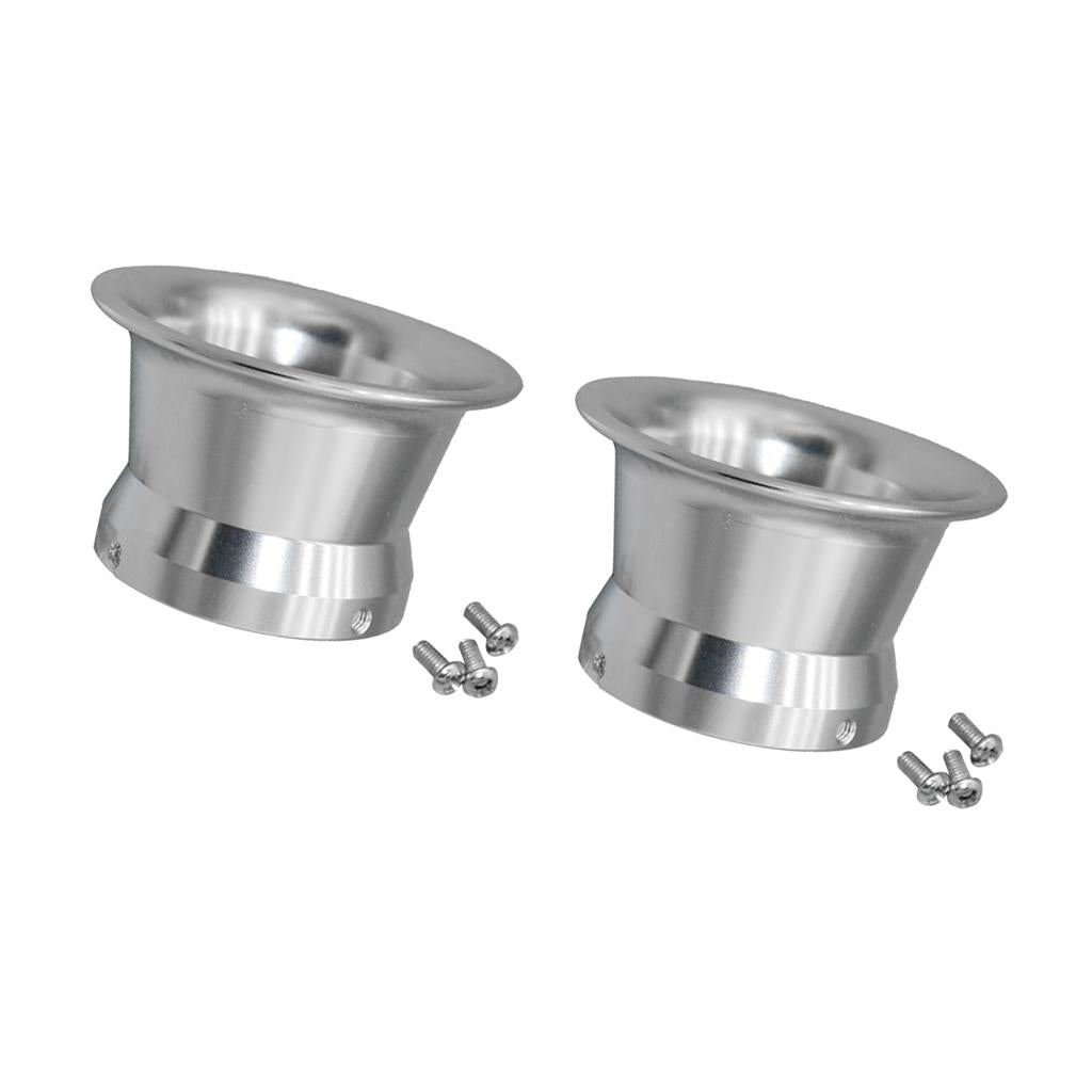 2pcs 50mm Air Filter Interface Cup for 24/26/28/30mm Motorcycle Carb Silver