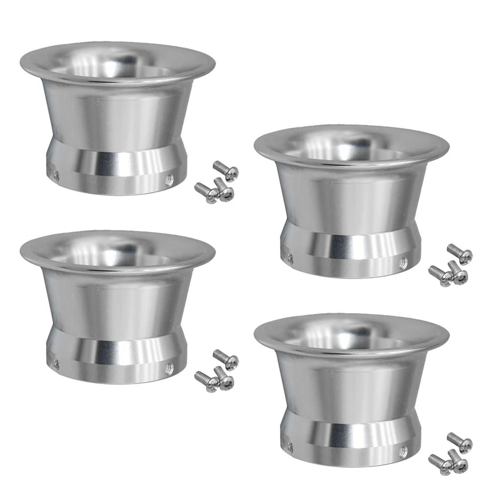 4pcs 50mm Air Filter Interface Cup for 24/26/28/30mm Motorcycle Carb Silver