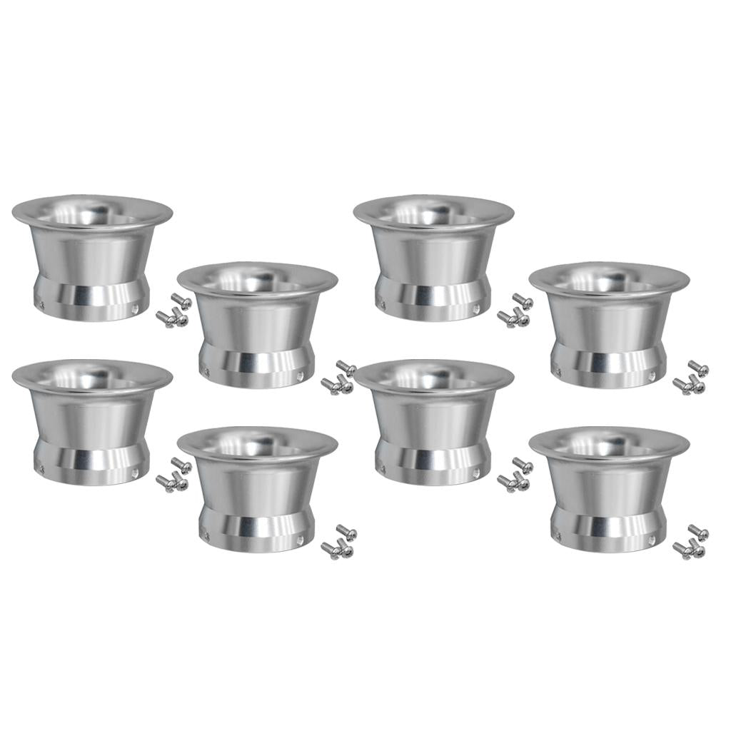 8pcs 50mm Air Filter Interface Cup for 24/26/28/30mm Motorcycle Carb Silver