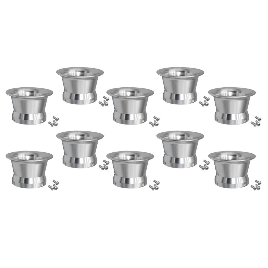 10pcs 50mm Air Filter Interface Cup for 24/26/28/30mm Motorcycle Carb Silver
