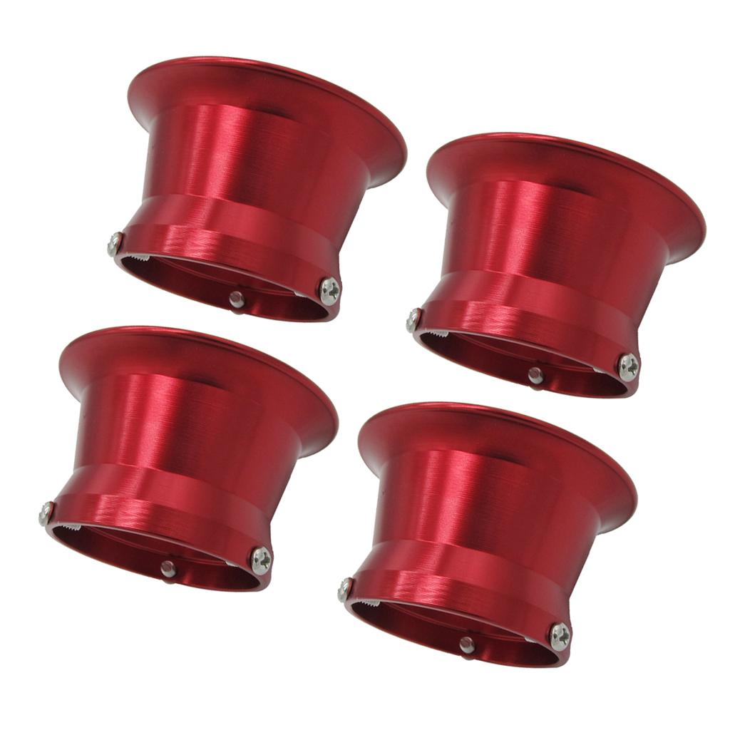 4pcs 50mm Air Filter Interface Cup for 24/26/28/30mm Motorcycle Carb Red