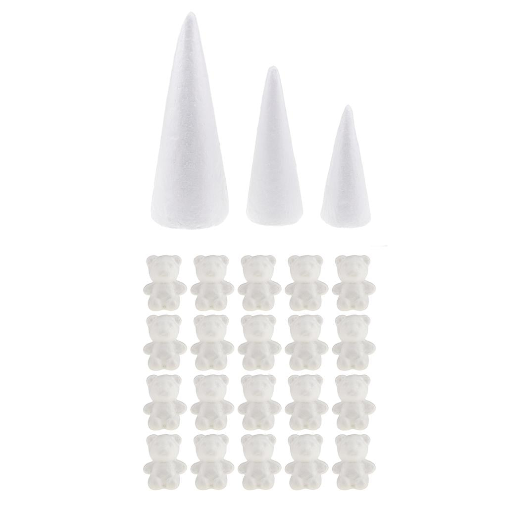 23Pcs Cone / Bear Foam Ornaments for Handmade DIY Modelling Crafts