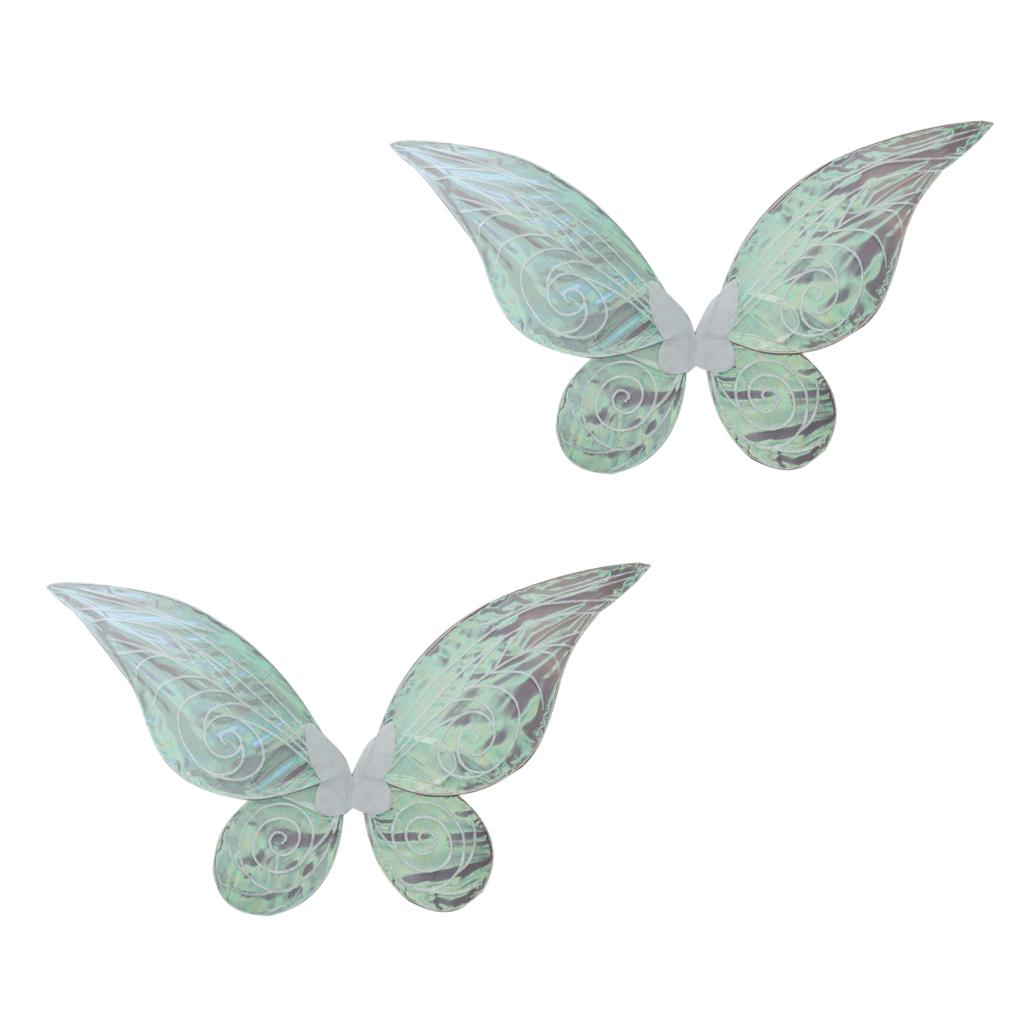 2pcs Shiny Changing Butterfly Angel Fairy Wing Adult Party Fancy Dress