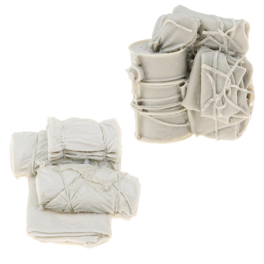 2x 1:35 Resin Models Soldiers Scene Accessories Modern Military Canvas Bag