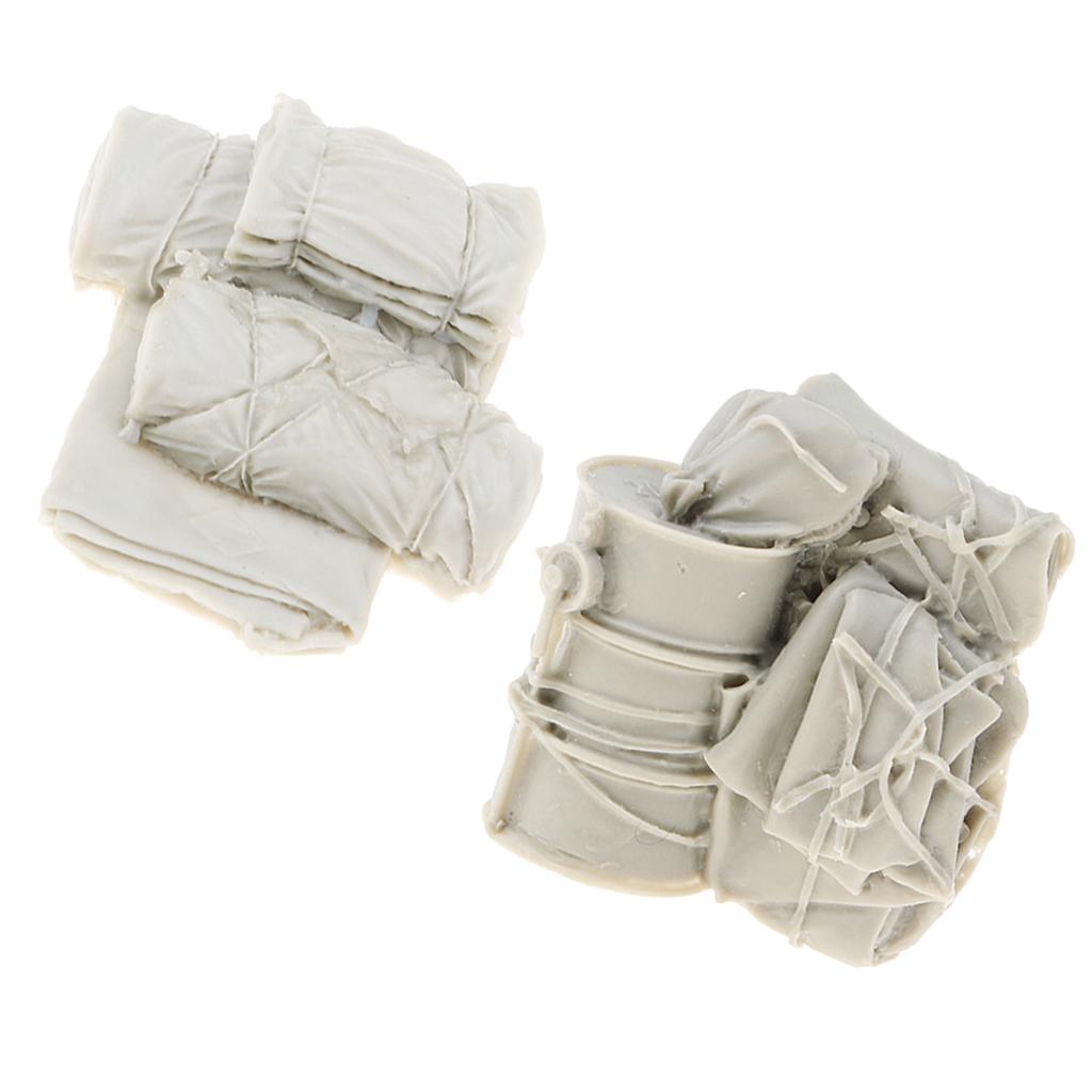 2x 1:35 Resin Models Soldiers Scene Accessories Modern Military Canvas Bag