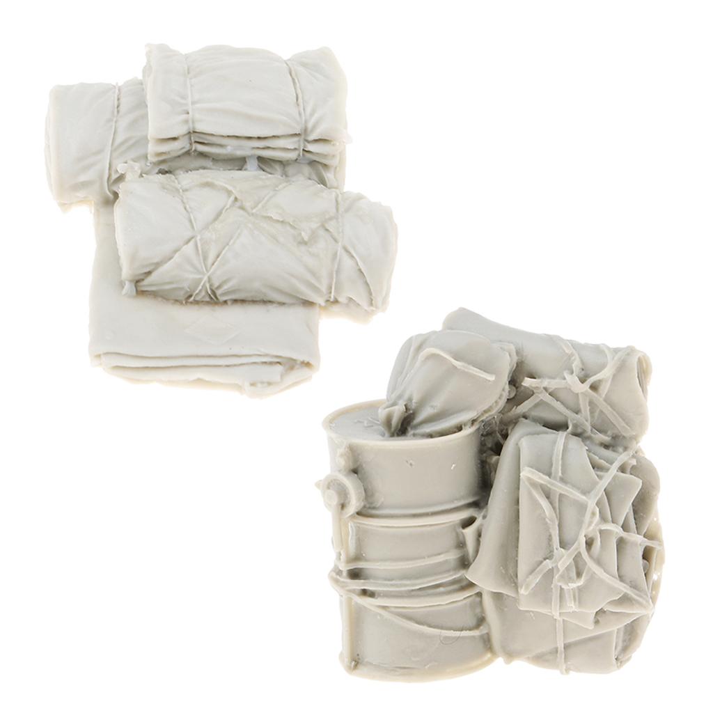 2x 1:35 Resin Models Soldiers Scene Accessories Modern Military Canvas Bag