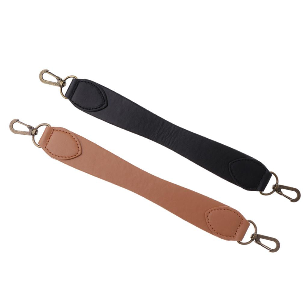 2pcs PU Leather Short Handbag Strap Replacement Purse Handle Holder 29cm