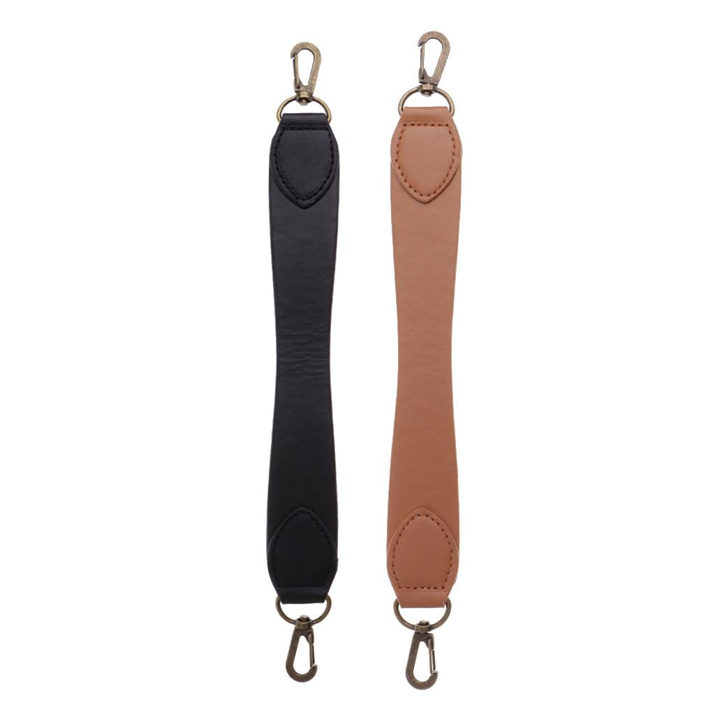 2pcs PU Leather Short Handbag Strap Replacement Purse Handle Holder 29cm