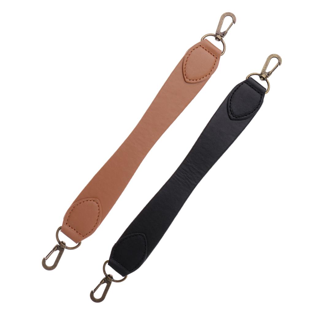 2pcs PU Leather Short Handbag Strap Replacement Purse Handle Holder 29cm