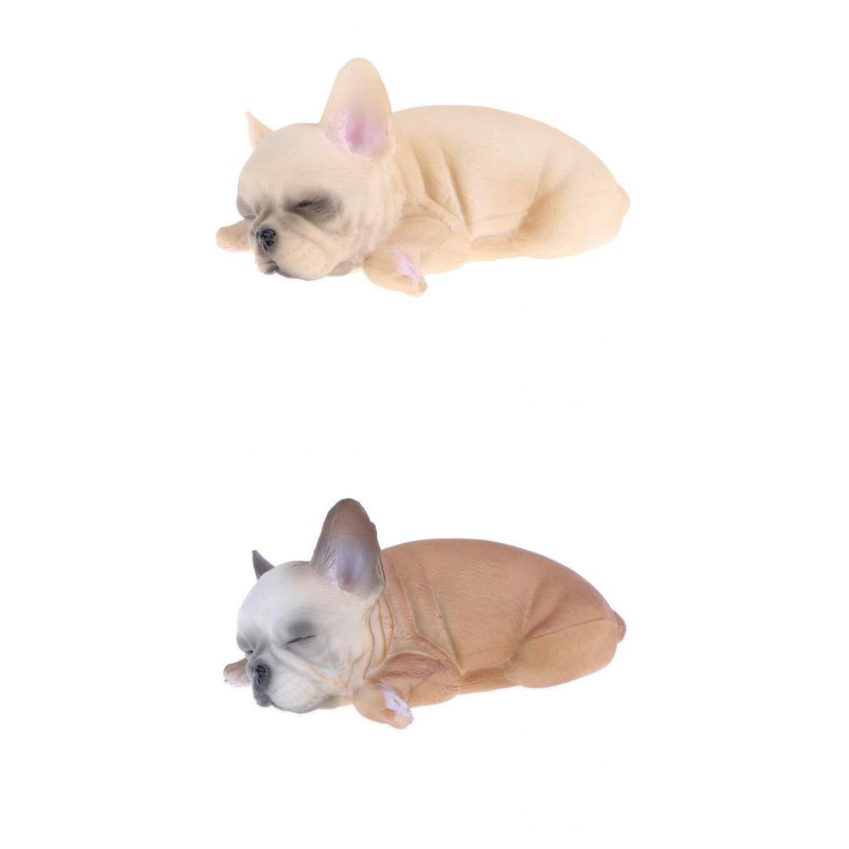 2pcs Sleeping Animal Model Figure Toys Figurine Home Decor French