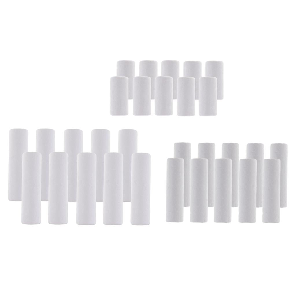 30 Pieces DIY Cylinder Shape Styrofoam Foam Material for Craft 120/90/63mm