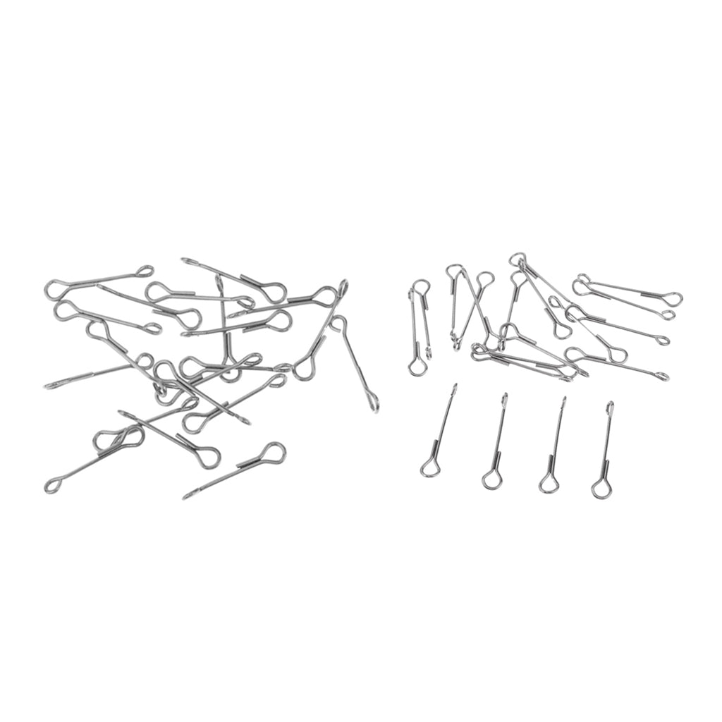 40pcs Fish Skull Articulated Shank Fish Spine for Fly Tying DIY Tool 20/25mm