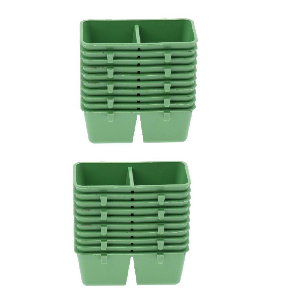 20Pcs 2in1 Bird Parrot Food Water Plastic Bowl Cups Pigeons Feeding Feeder