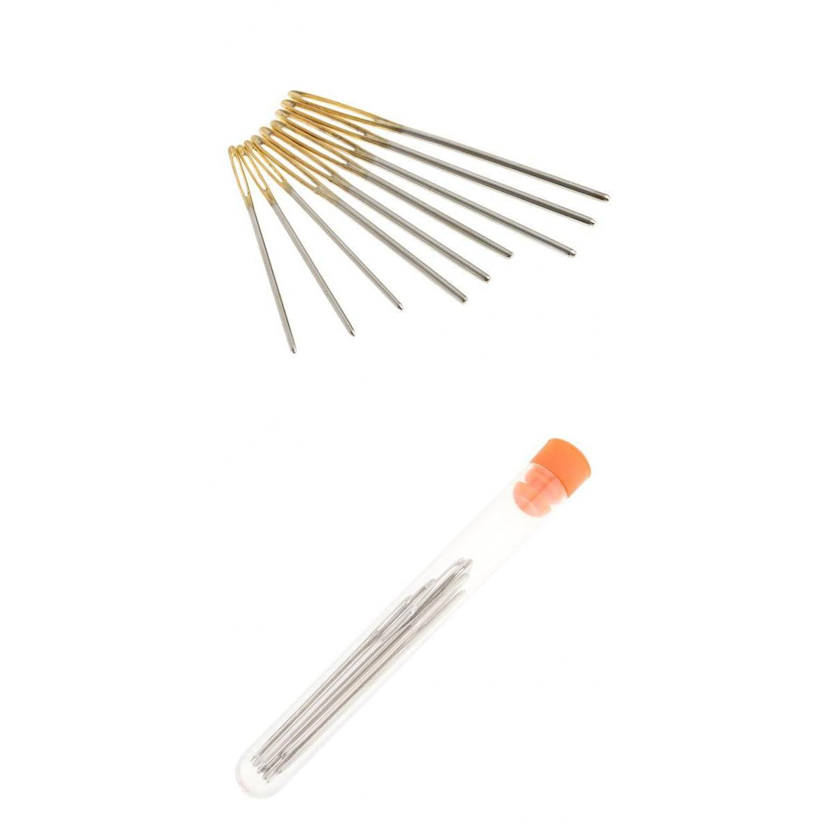 18pcs Large-eye Blunt Stitching Needles Hand Sewing Knitting Needles