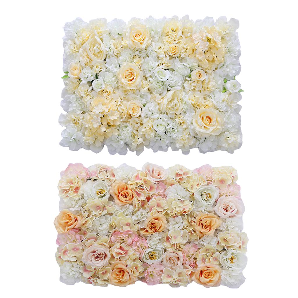 2x Artificial Flower Wall Wedding Venue Flower Pillar Main Road Floral Decor