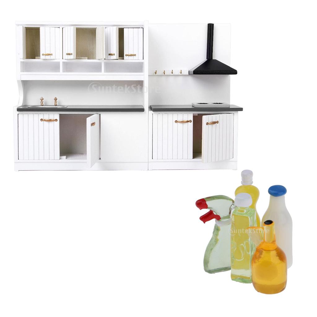 1/12 Dollhouse Miniature Kitchen Set Decor Doll House Decoration Accessories