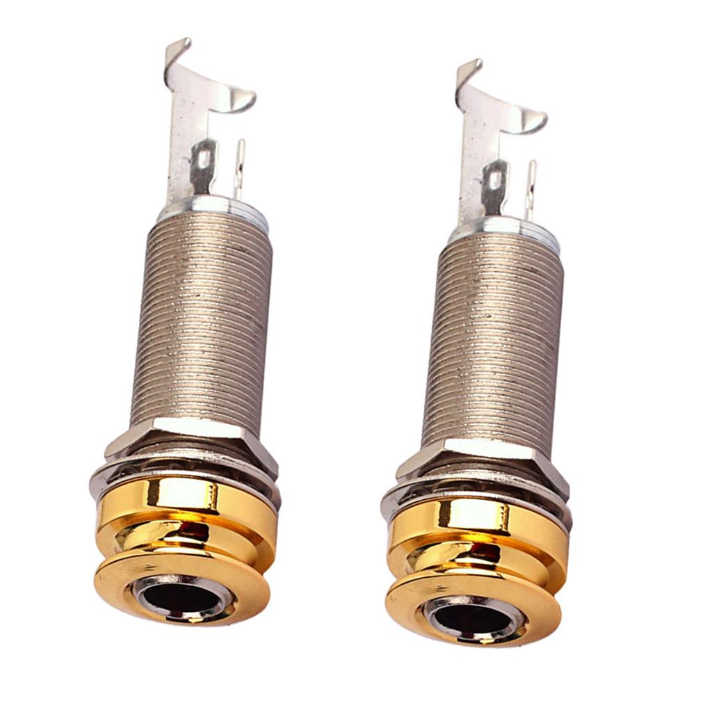 2pcs 1/4'' Bass Guitar End Pin Stereo Output Jack for Guitar Accessories