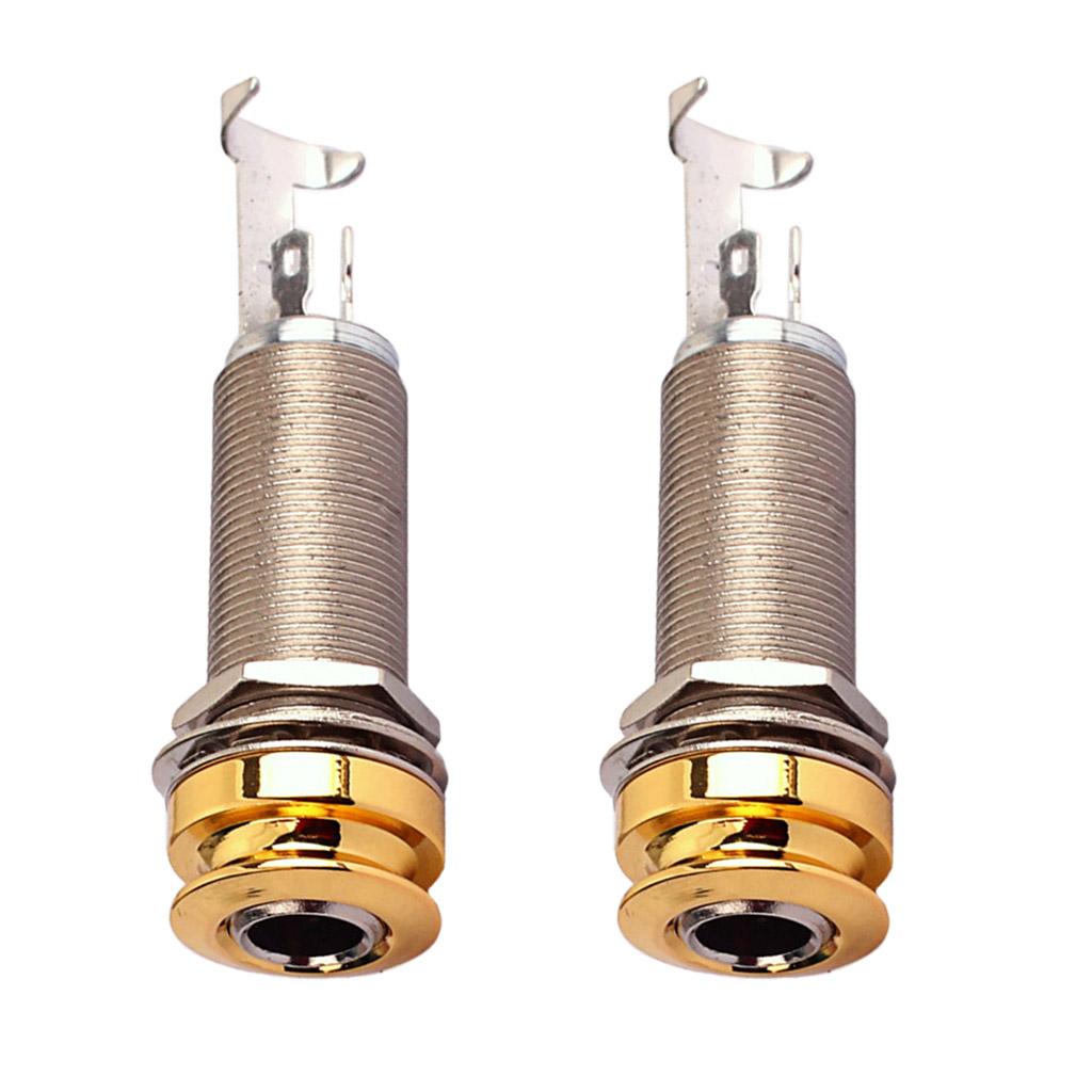 2pcs 1/4'' Bass Guitar End Pin Stereo Output Jack for Guitar Accessories