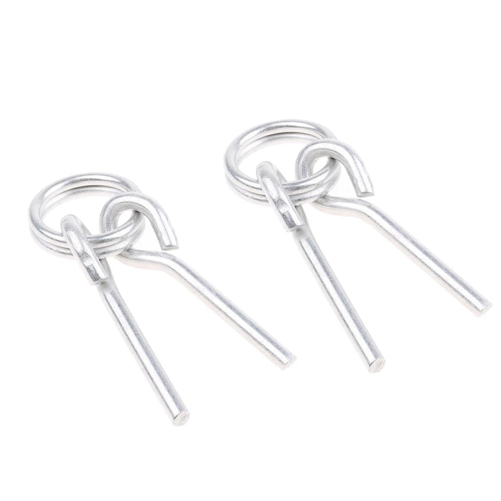 2Pcs Awning Tent Poles Rings with 2 Pins for Outdoor Camping Hiking Travel