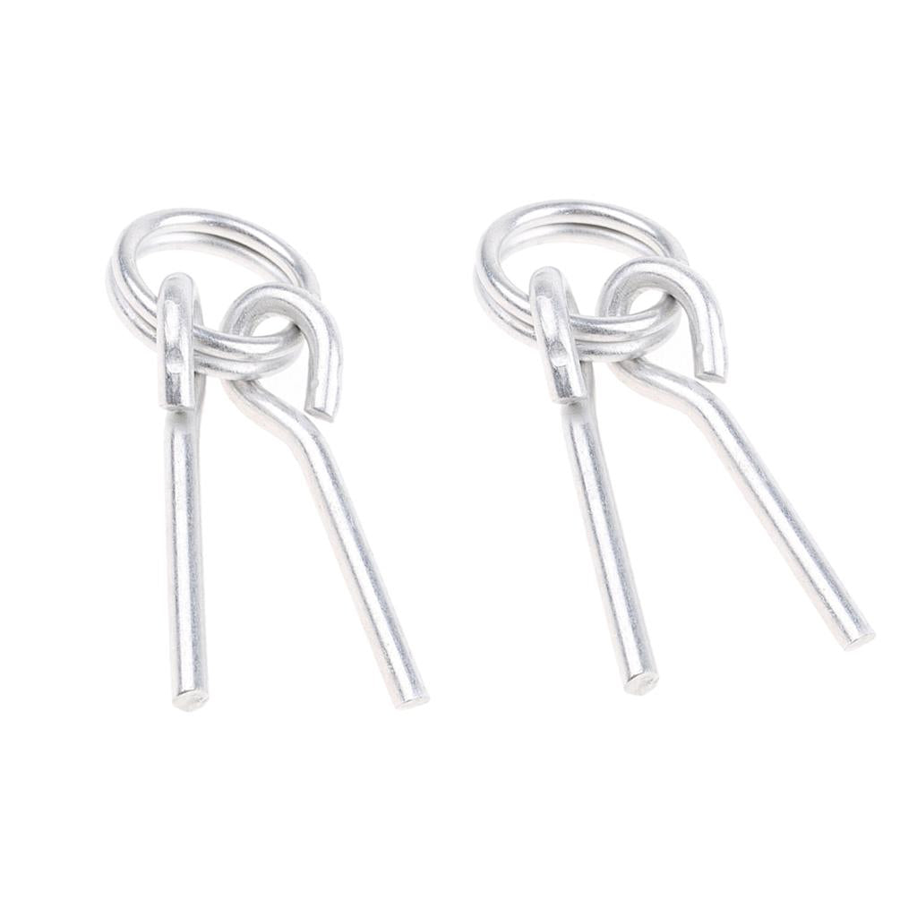 2Pcs Awning Tent Poles Rings with 2 Pins for Outdoor Camping Hiking Travel
