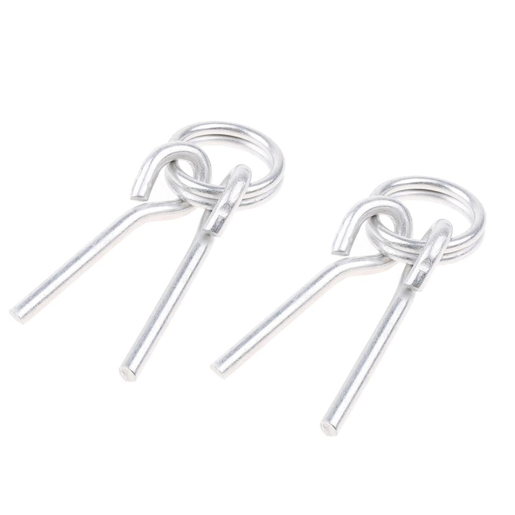 2Pcs Awning Tent Poles Rings with 2 Pins for Outdoor Camping Hiking Travel