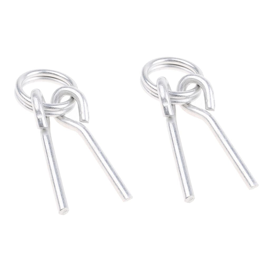 2Pcs Awning Tent Poles Rings with 2 Pins for Outdoor Camping Hiking Travel