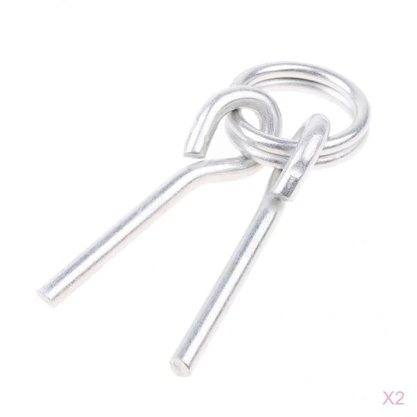2Pcs Awning Tent Poles Rings with 2 Pins for Outdoor Camping Hiking Travel