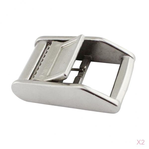 2Pieces 25mm 316 Stainless Steel Cam Buckle for Tie-Down Straps