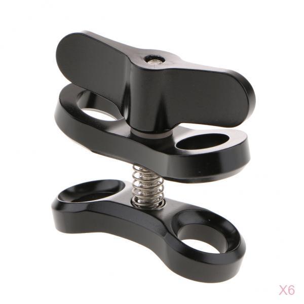 6Pieces Underwater Diving Ball Join Connector Clamp Mount Arm for Flashlight
