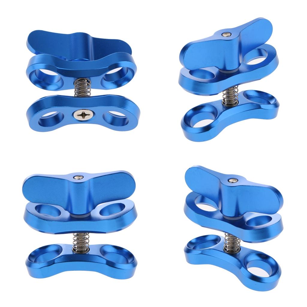 4Pieces Underwater Diving Ball Join Connector Clamp Mount Arm for Flashlight