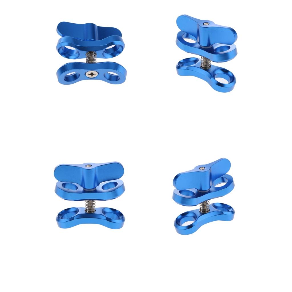 4Pieces Underwater Diving Ball Join Connector Clamp Mount Arm for Flashlight