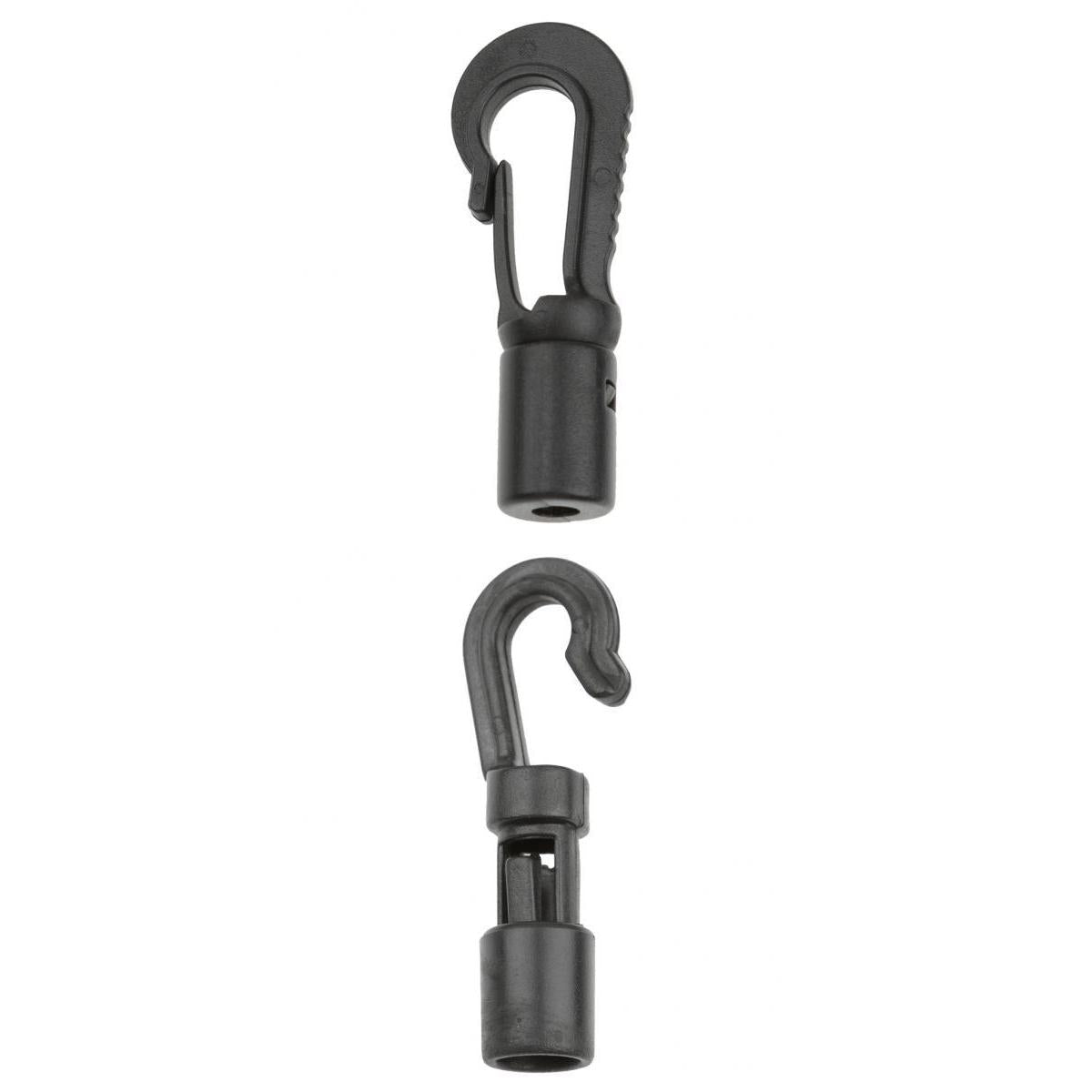 20Pcs Black J Shape Bungee Hooks Cord Snaps Accessory for Boat Kayak Canoe