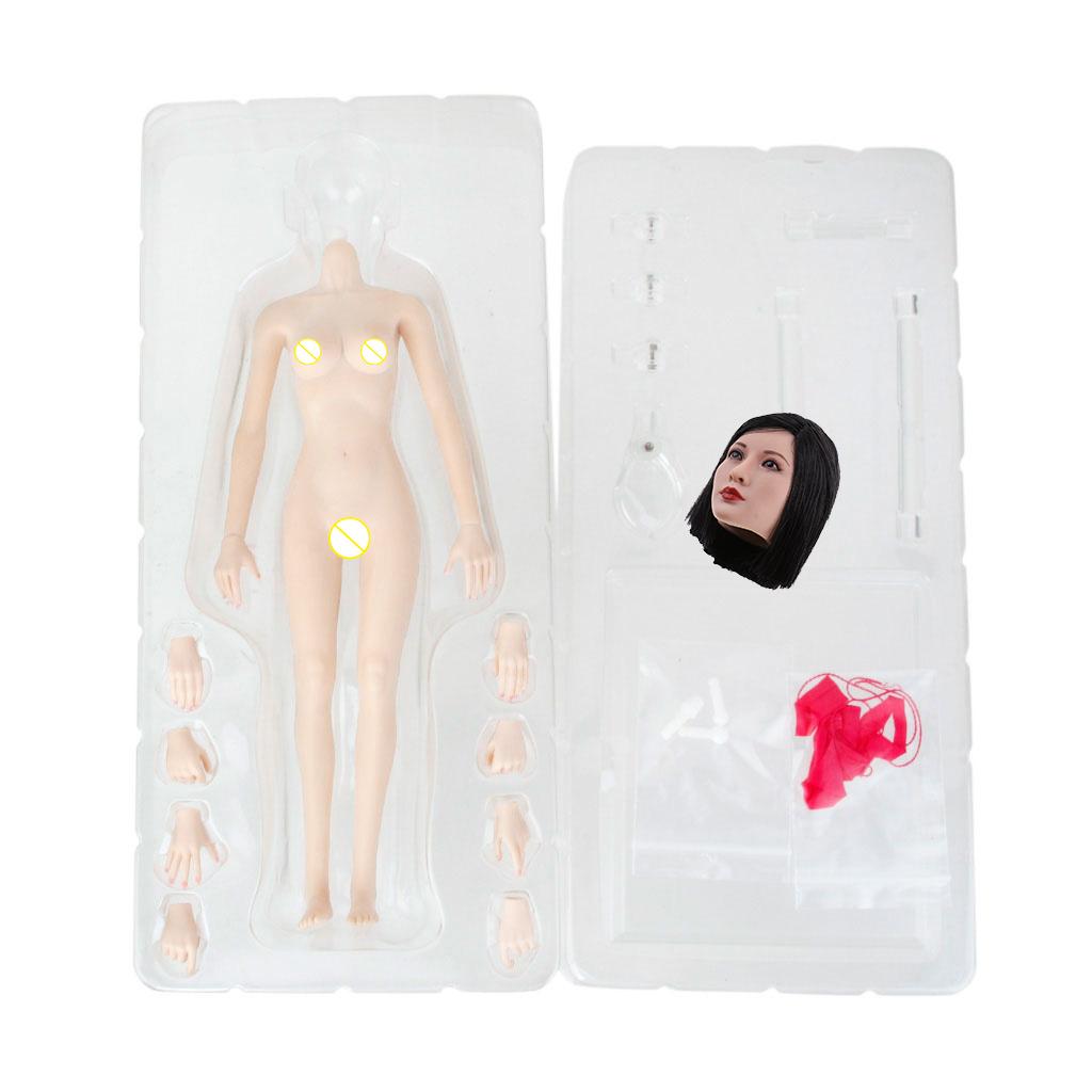 1/6 Scale Seamless Small Busts Female Body+Head Sculpture for 12'' PH Figure