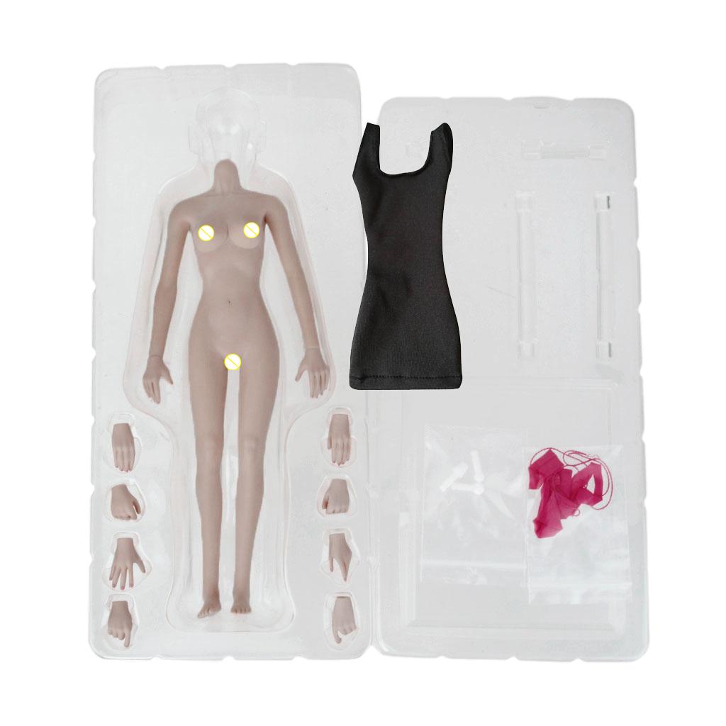 1/6 Seamless Small Busts Female Body with Hip Vest Dress for Head