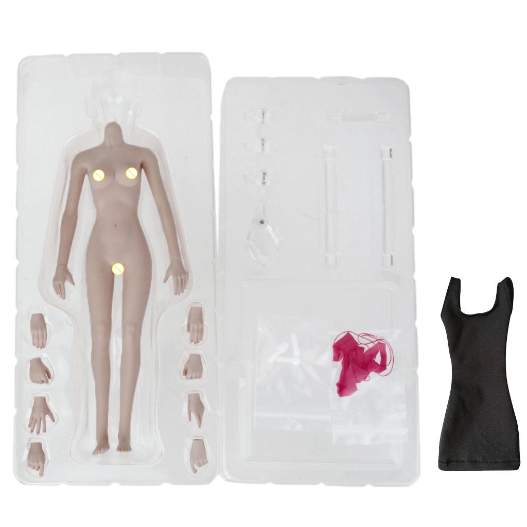 1/6 Seamless Small Busts Female Body with Hip Vest Dress for Head