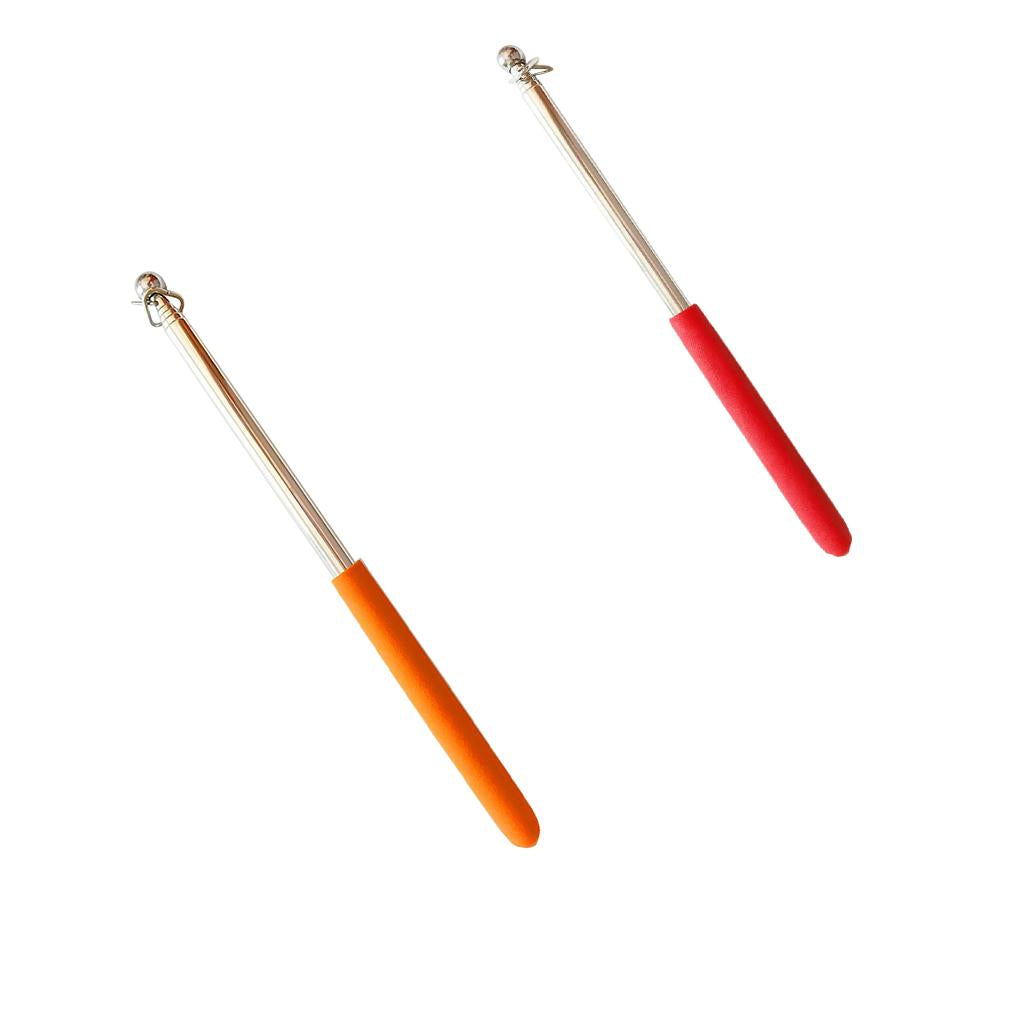 2 x Telescopic Stainless Steel Flagpole Banner Flagpole Guide Pole Length 1m