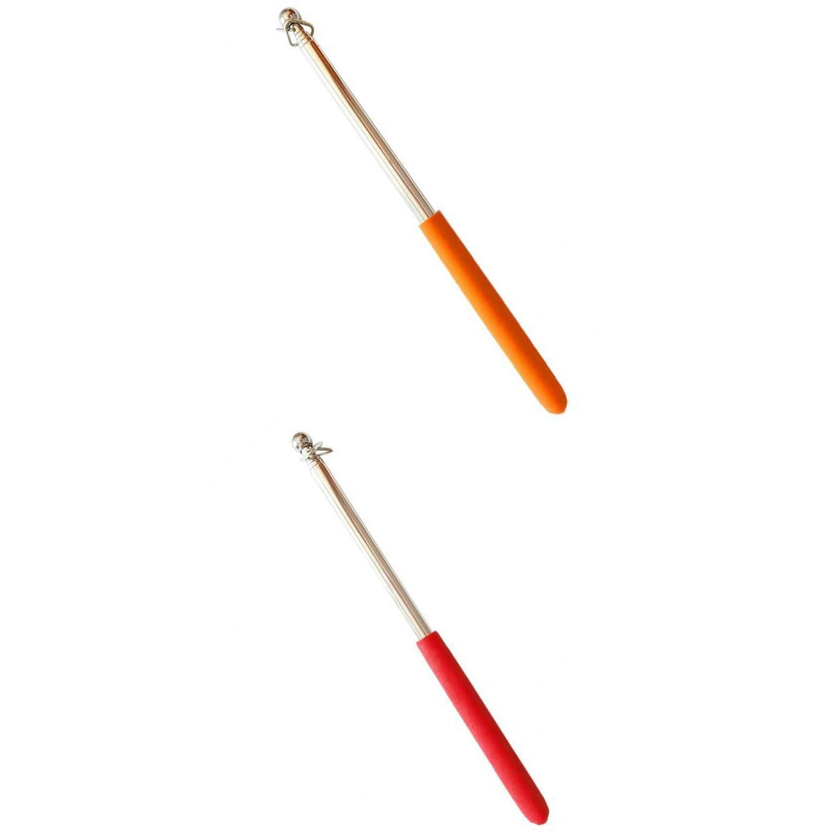 2 x Telescopic Stainless Steel Flagpole Banner Flagpole Guide Pole Length 1m