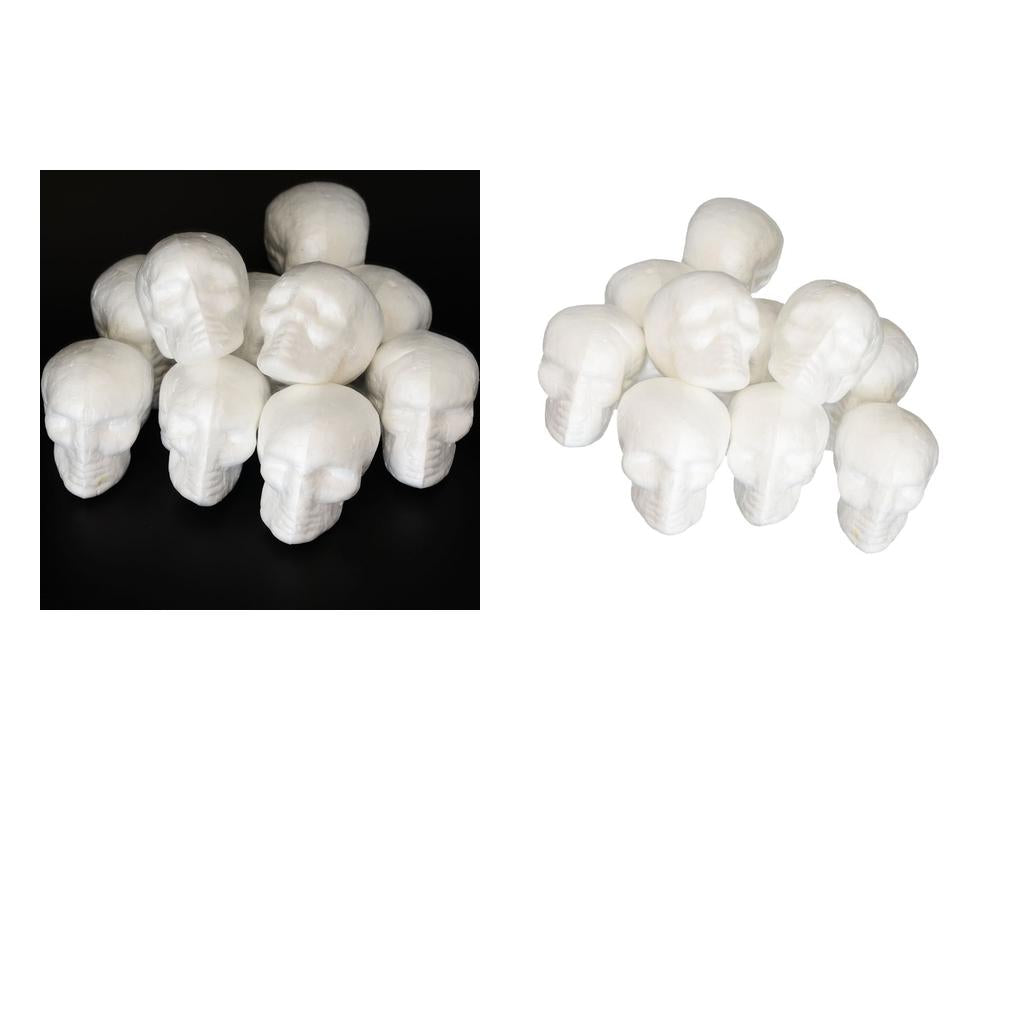 20pcs 55mm Halloween Skull Polystyrene Foam Oraments DIY Handmade Materials