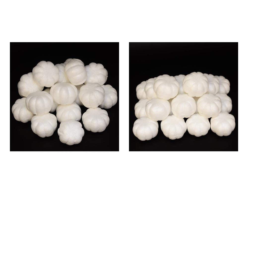 40 Packs Halloween Pumpkin Polystyrene Foam Ornaments DIY Handmade Materials