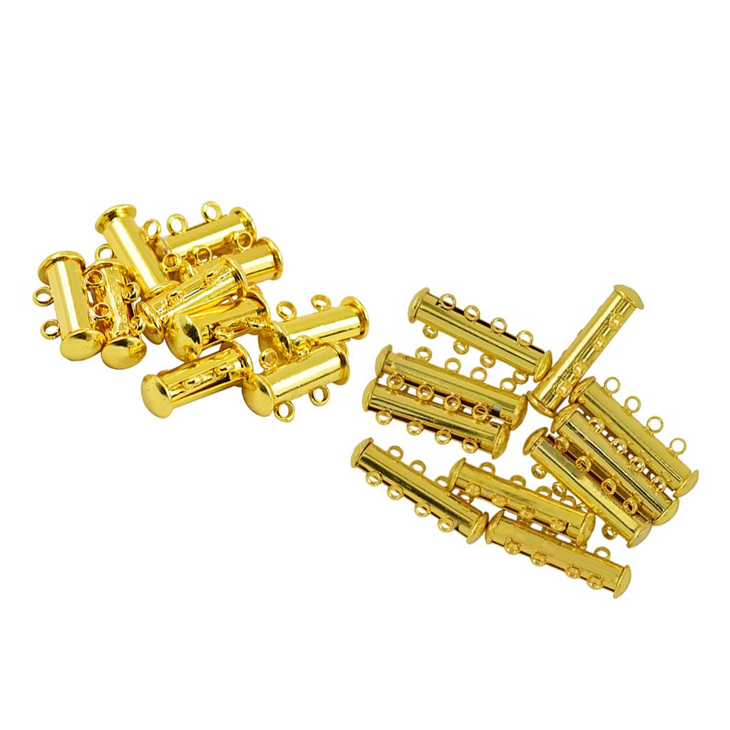 20 Sets Multi Strand Slide Magnetic Clasps DIY Jewelry 4 Strand and 2 Strand